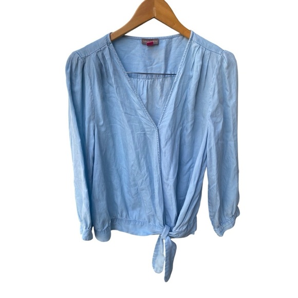 Vince Camuto Side Tie Surplice Top I Size:L - Picture 5 of 13